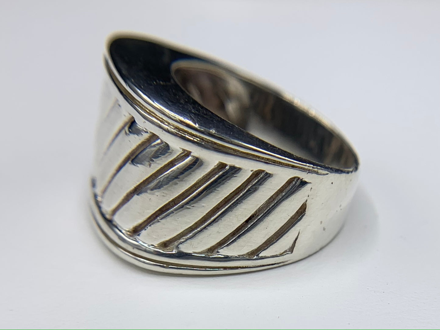 Sterling Silver Dome Rib Ring