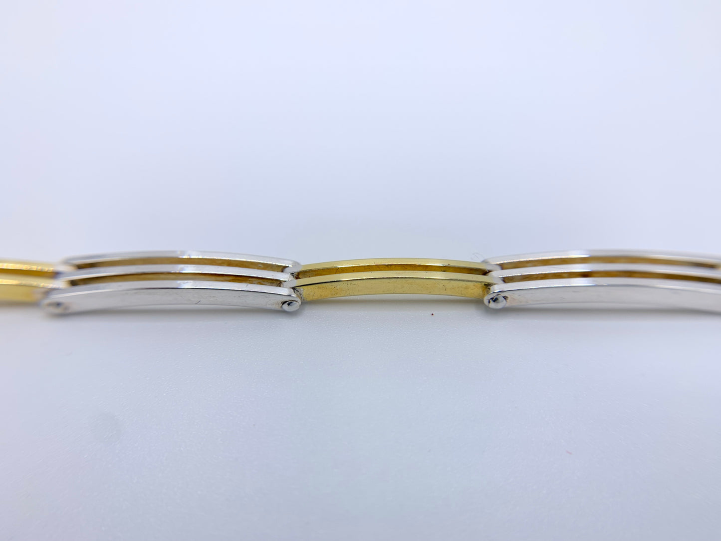 Sterling Silver and Gold Plated Two Tone Bracelet