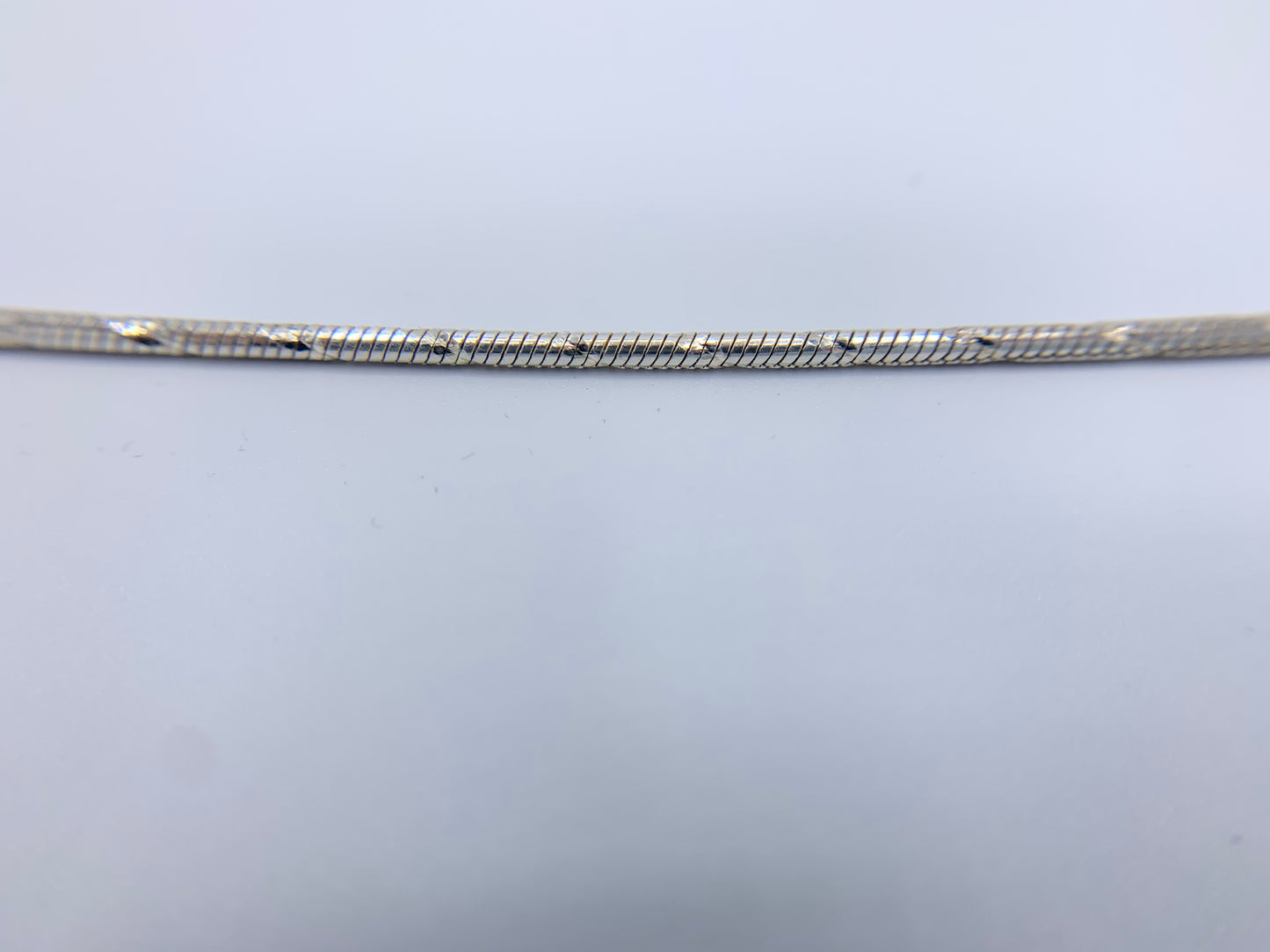 Sterling Silver Snake and Diamond Etched Wrist or Ankle Bracelet