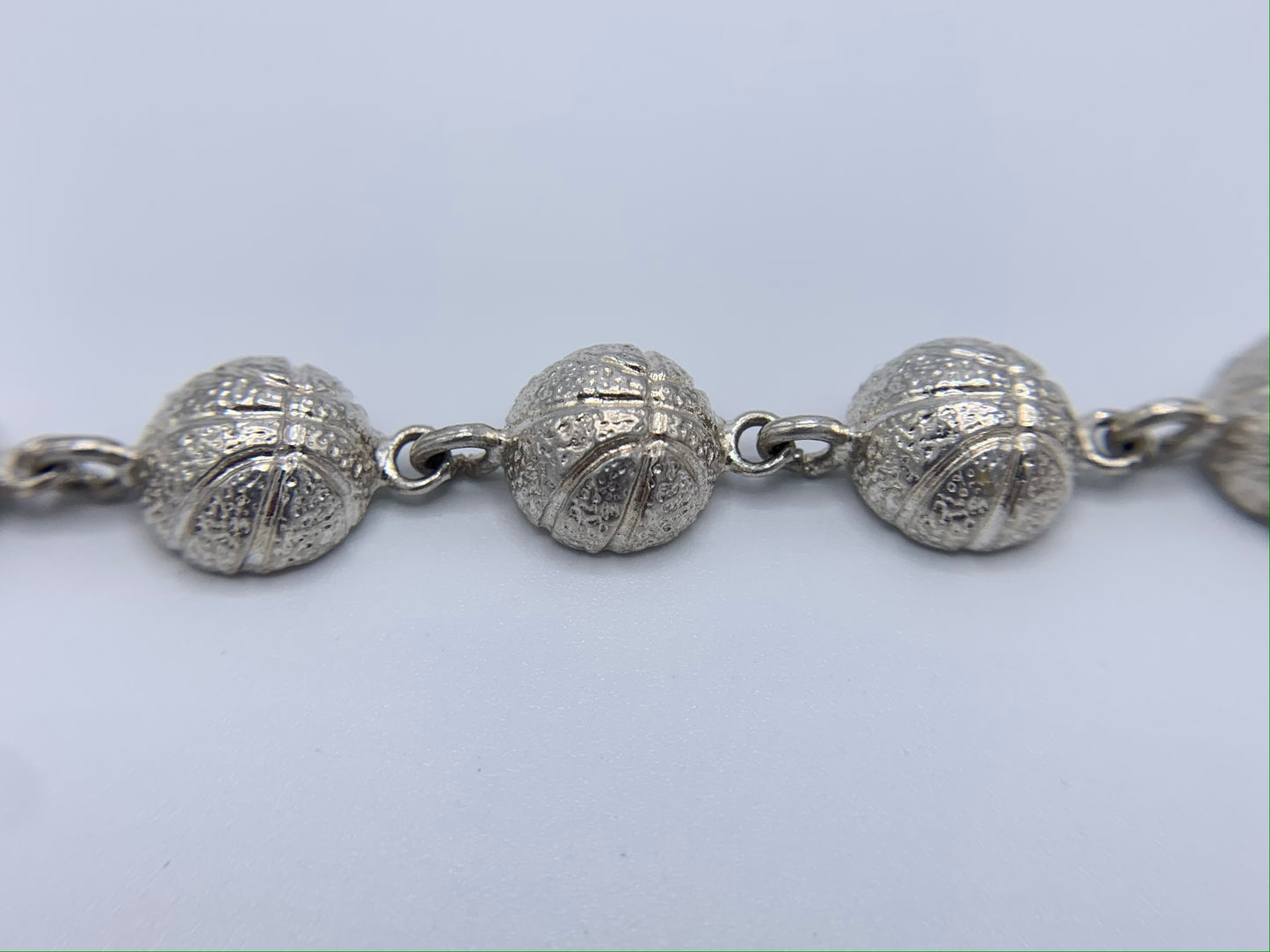 Sterling Silver Basketball Bracelet