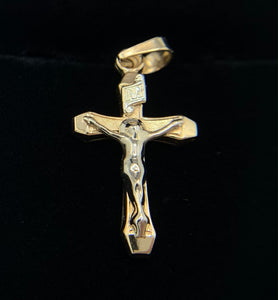 14K Yellow Gold Crucifixion Pendant
