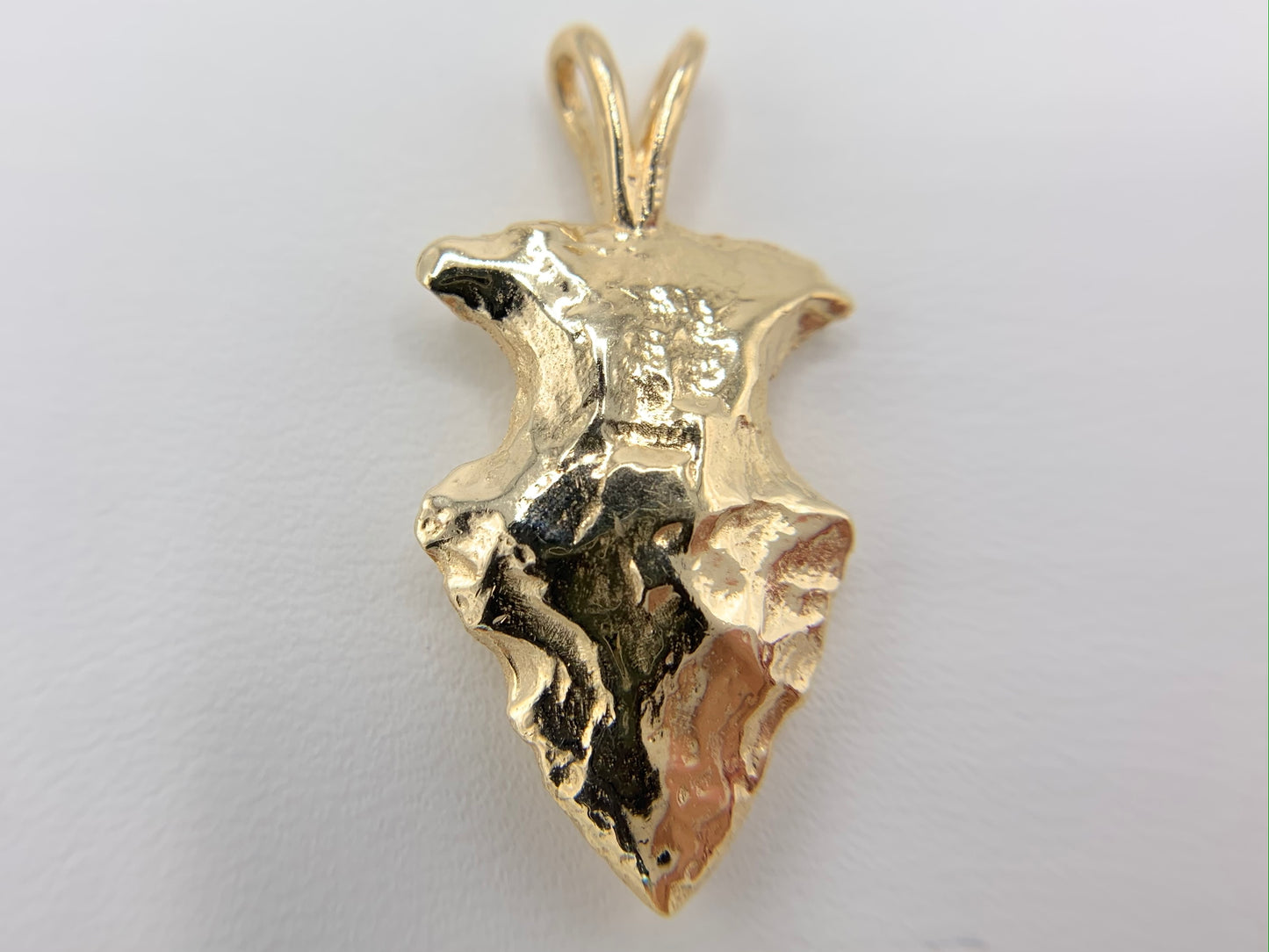 14K Yellow Gold Arrowhead Pendant