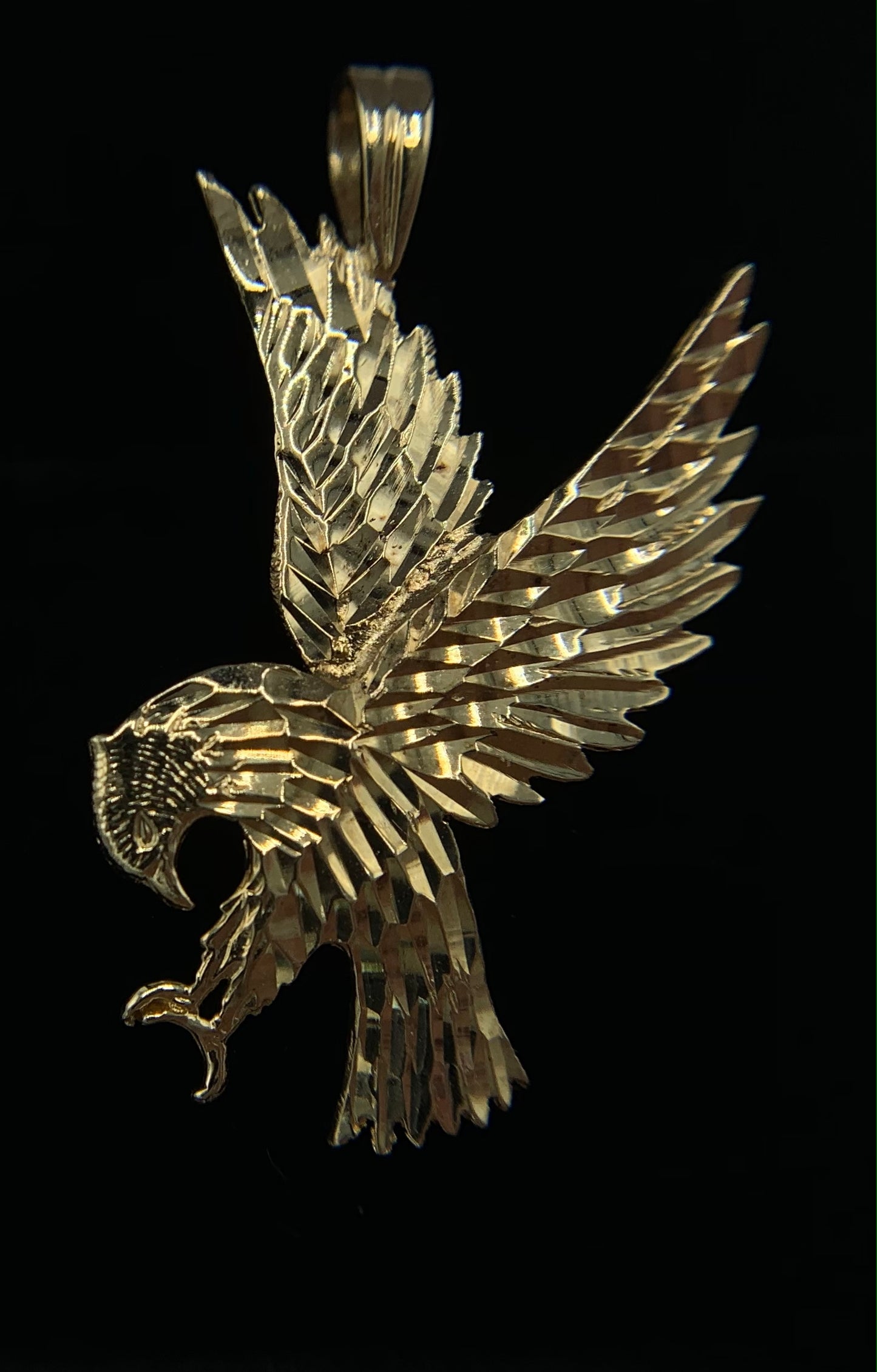 14K Yellow Gold Eagle Pendant