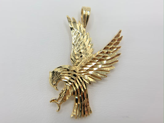 14K Yellow Gold Eagle Pendant