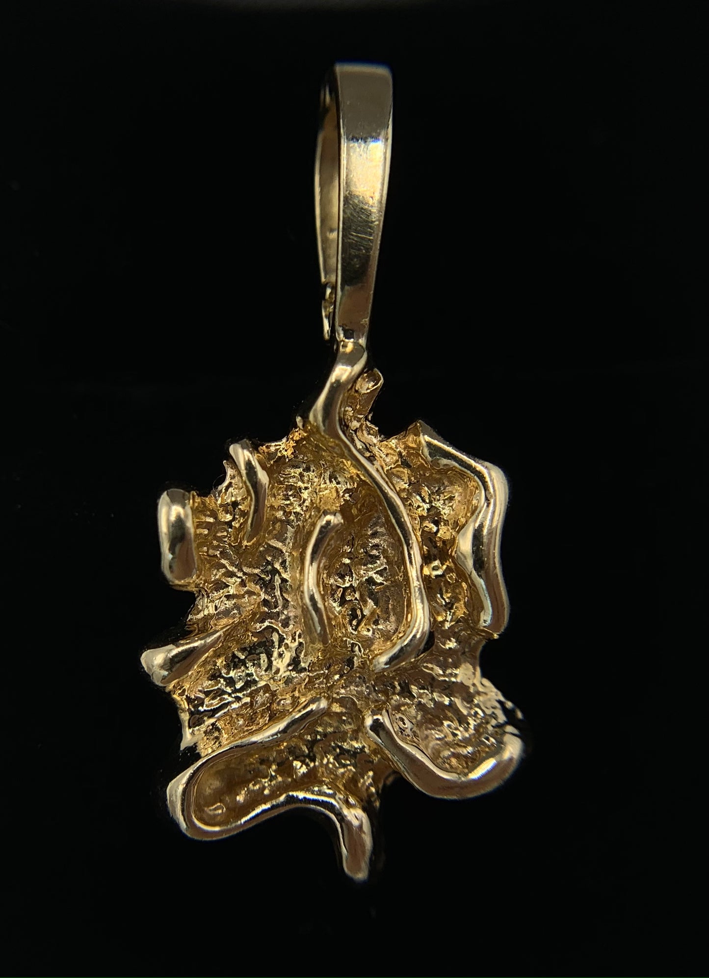 14K Yellow Gold Nugget Pendant