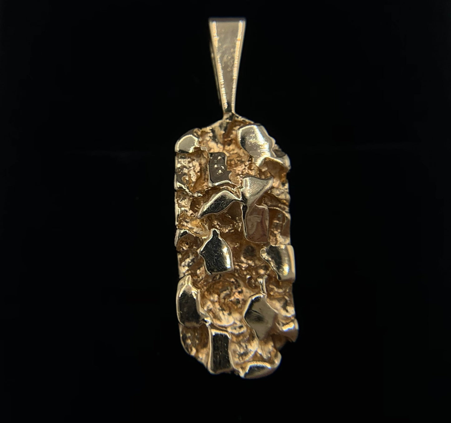 14K Gold Nugget Style Pendant