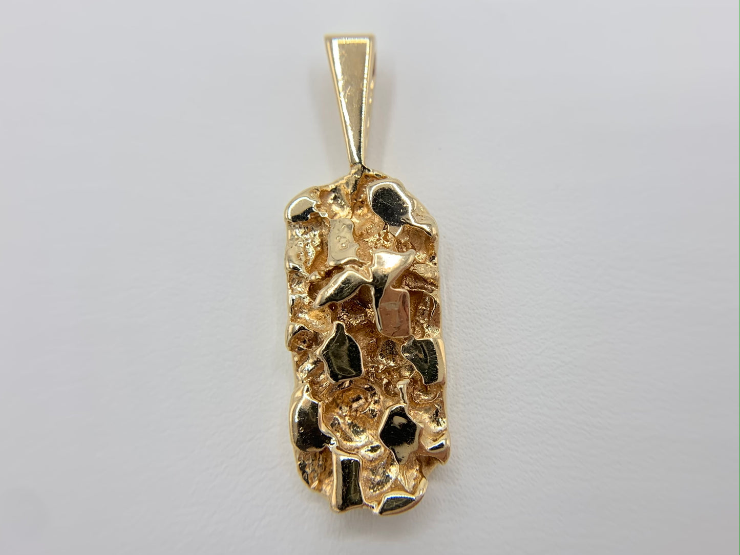 14K Gold Nugget Style Pendant