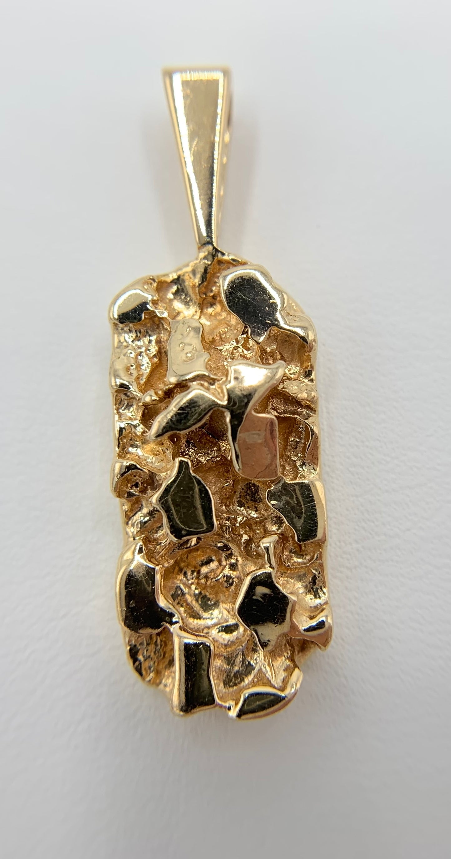 14K Gold Nugget Style Pendant