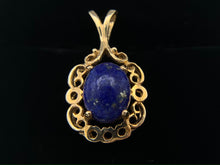 Load image into Gallery viewer, 14K Gold Lapis Stone Pendant
