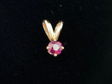 Load image into Gallery viewer, 14K Yellow Gold Ruby Necklace Pendant

