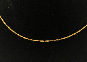 24 inch Gold Filled Thin Curb Link Style Chain
