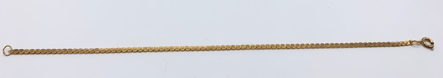 Gold Filled Serpentine Bracelet, 2mm