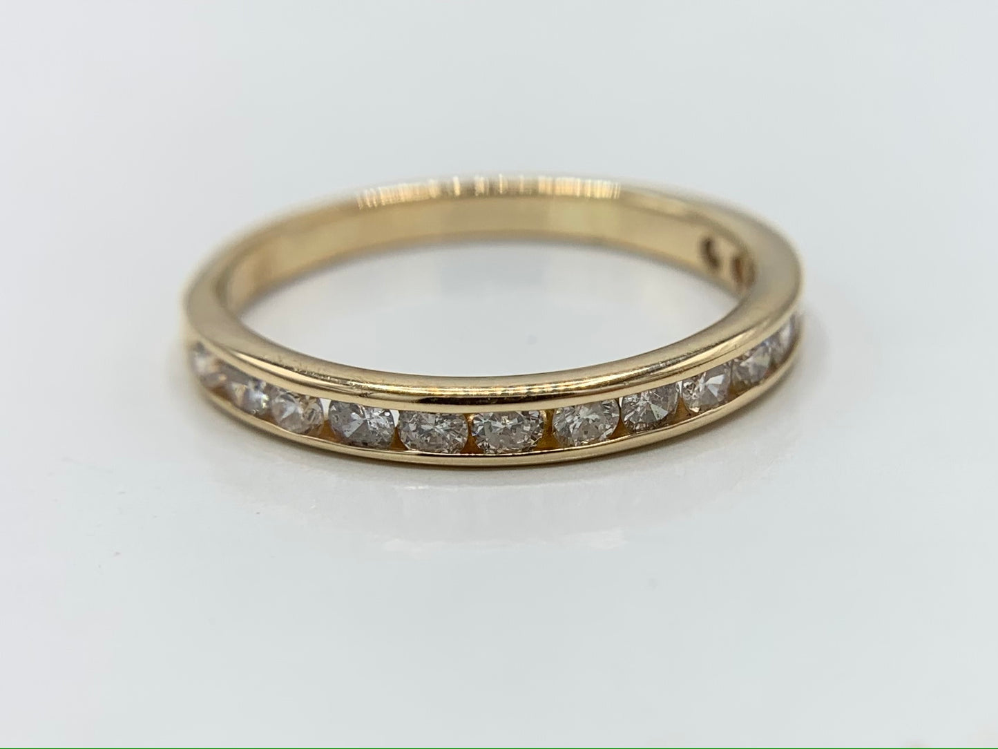 14K Yellow Gold Diamond Wedding Band