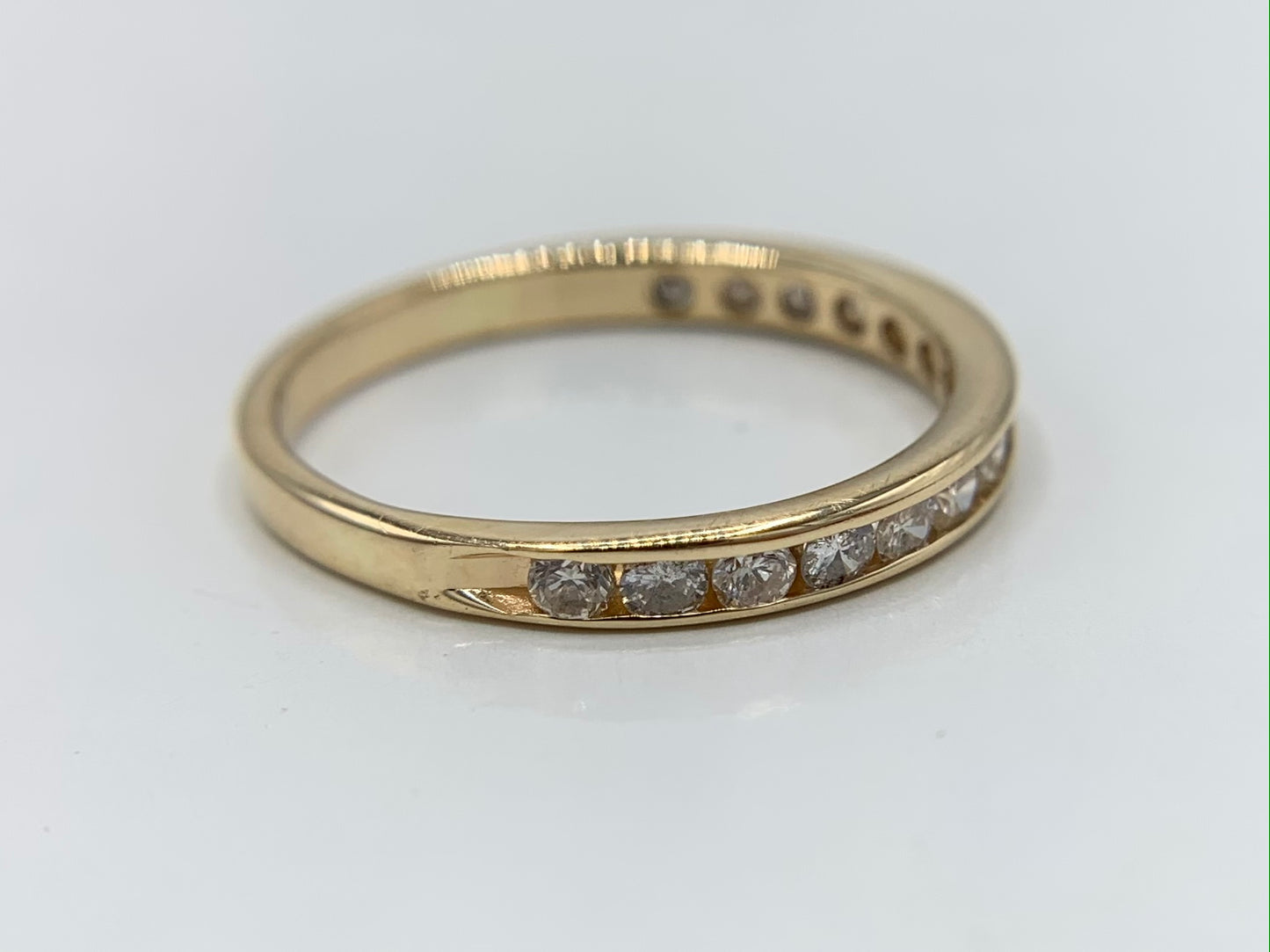 14K Yellow Gold Diamond Wedding Band