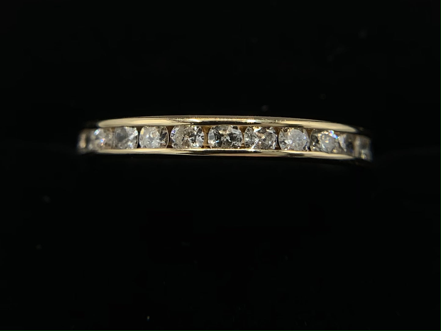 14K Yellow Gold Diamond Wedding Band