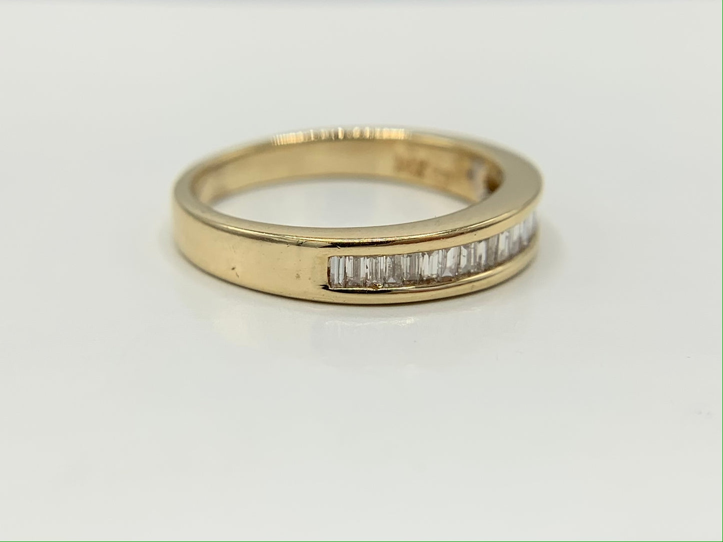 Estate 14K Yellow Gold .5 ct Diamond Baguette Anniversary Band