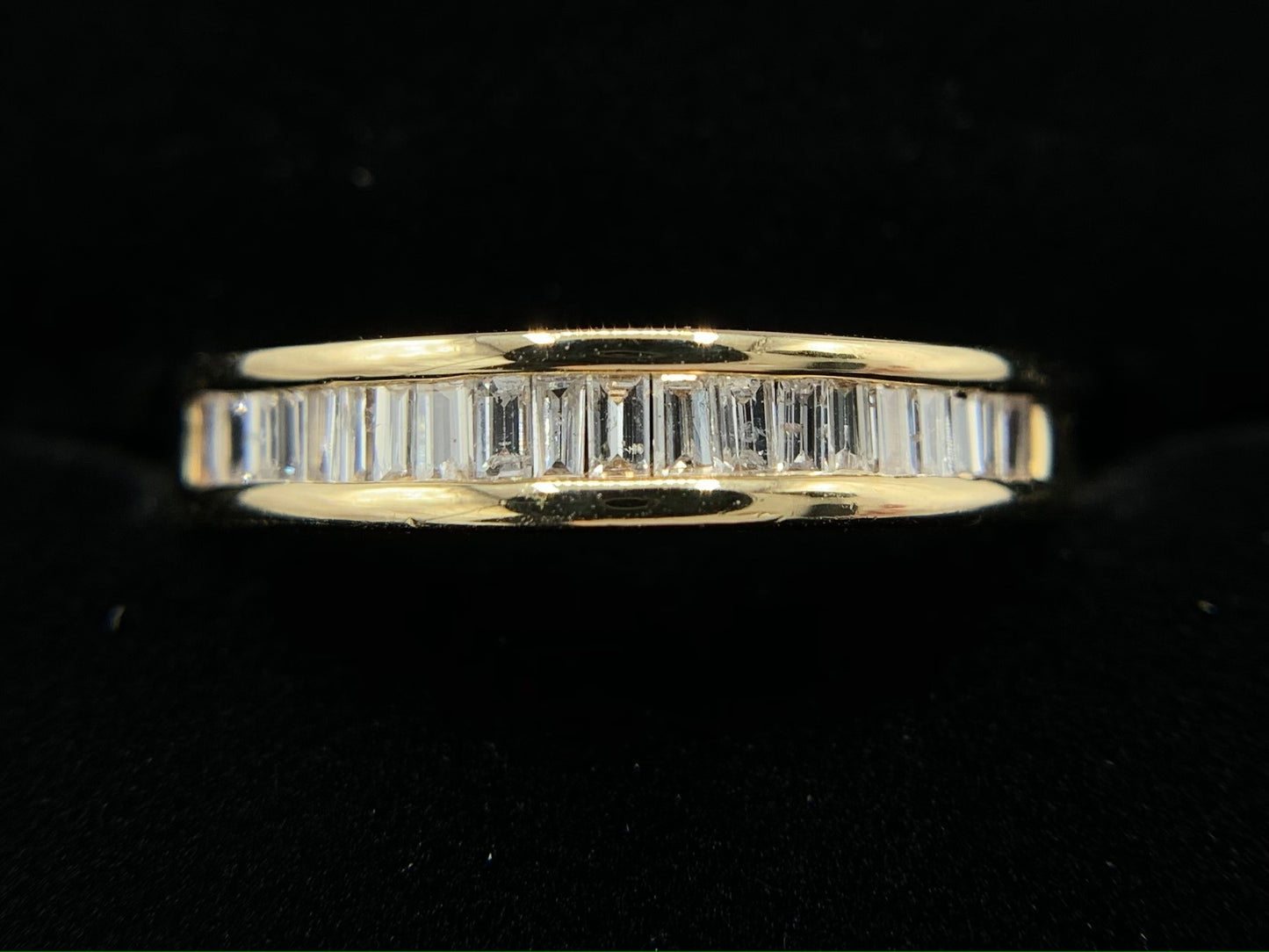 Estate 14K Yellow Gold .5 ct Diamond Baguette Anniversary Band