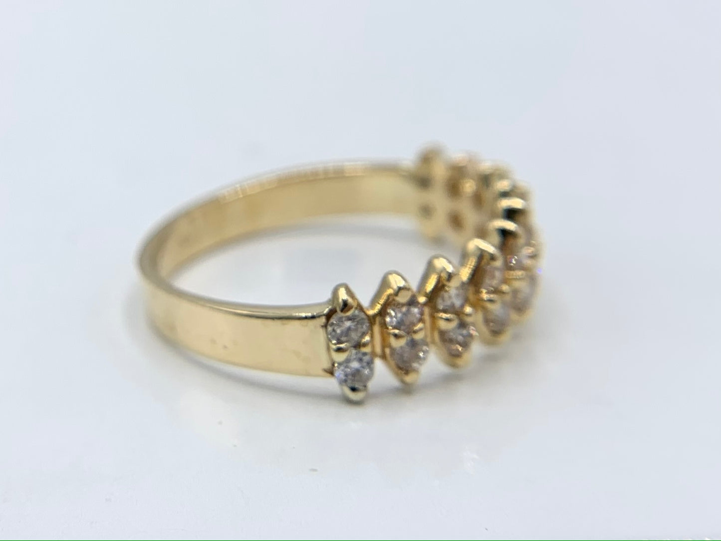 14K Yellow Gold Diamond Pinky Ring