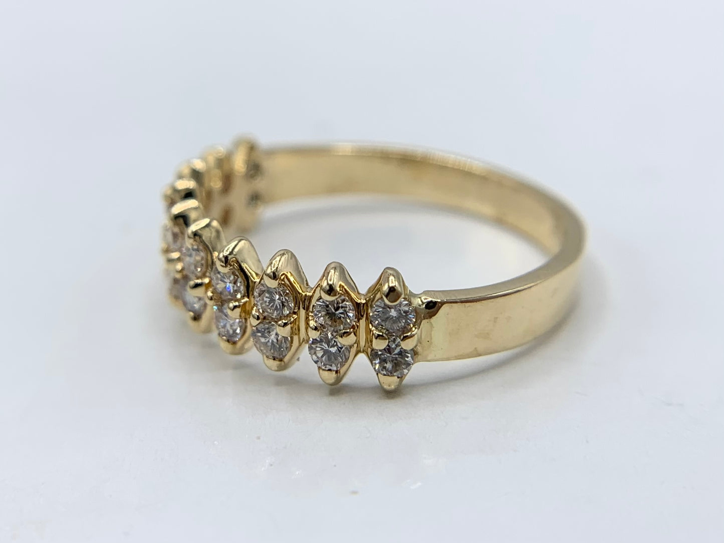 14K Yellow Gold Diamond Pinky Ring