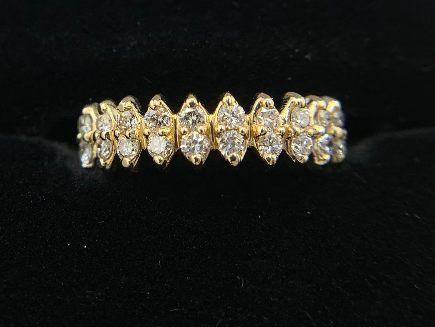 14K Yellow Gold Diamond Pinky Ring