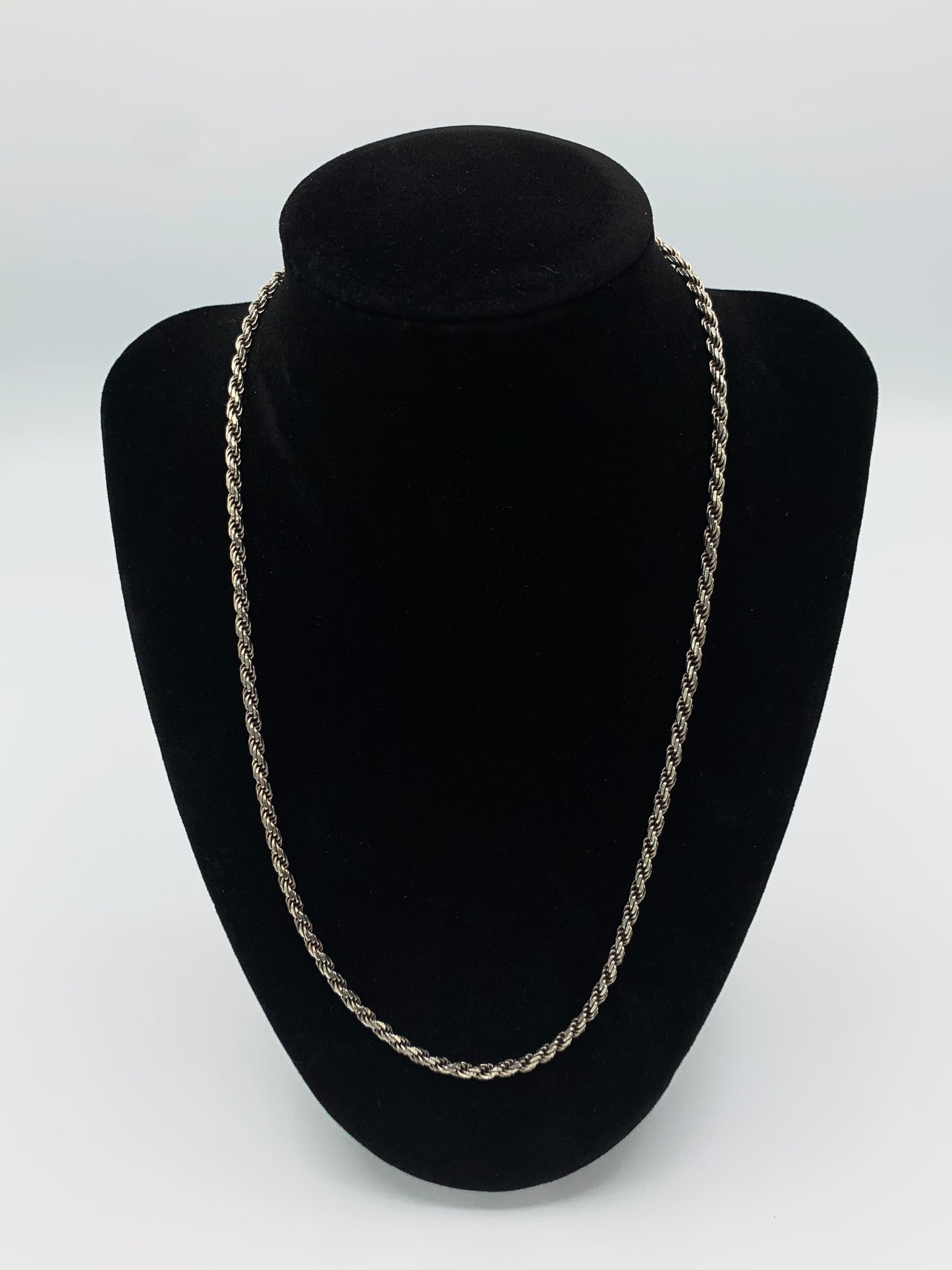 20 Inch Sterling Silver 3.5mm Rope Style Chain