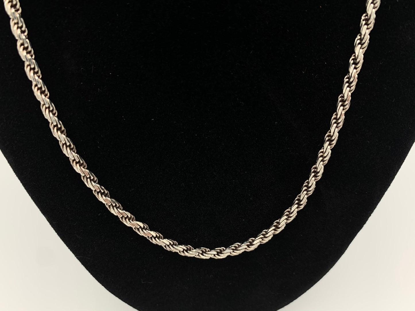 20 Inch Sterling Silver 3.5mm Rope Style Chain