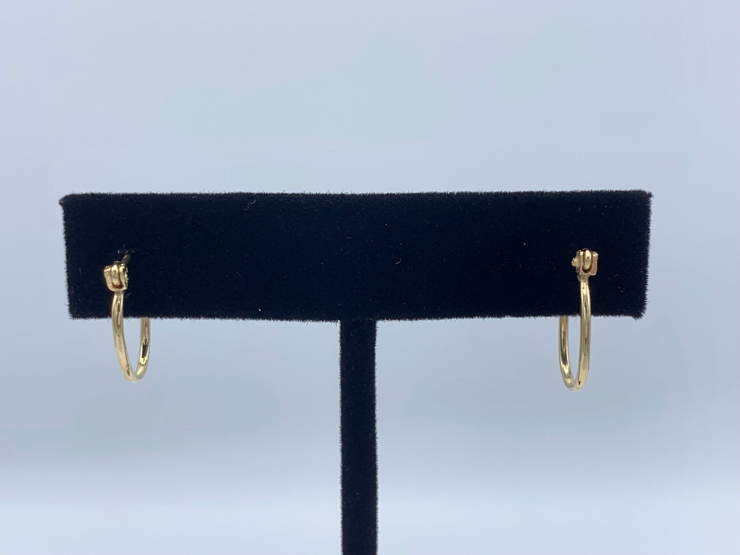 14K Yellow Gold Thin Hoop Earrings