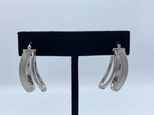 Load image into Gallery viewer, 14K White Gold Dangling Hoop Earrings
