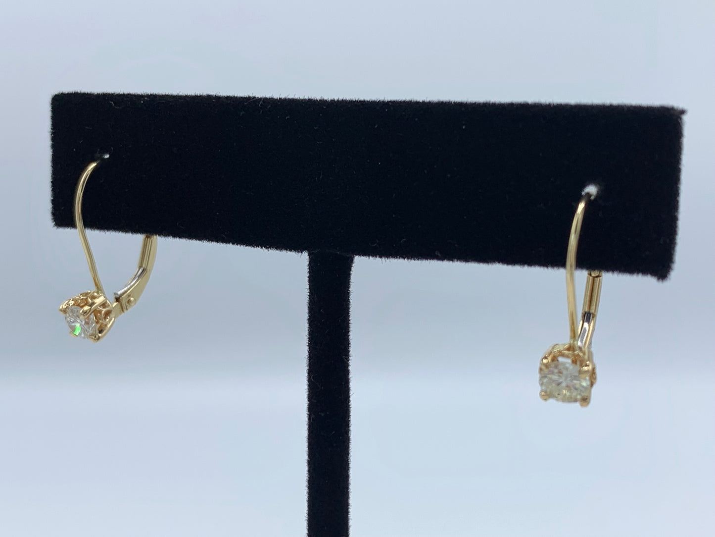 14K Yellow Gold .50 TCW Diamond Earrings