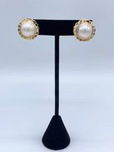 Load image into Gallery viewer, 14K Yellow Gold Mabe Pearl Earrings
