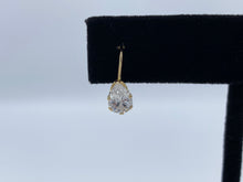 Load image into Gallery viewer, Estate 14K Yellow Gold Leverback CZ Pear Shape Ear Studs

