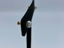 Load image into Gallery viewer, 5-5.5 mm White Button Pearl Earrings

