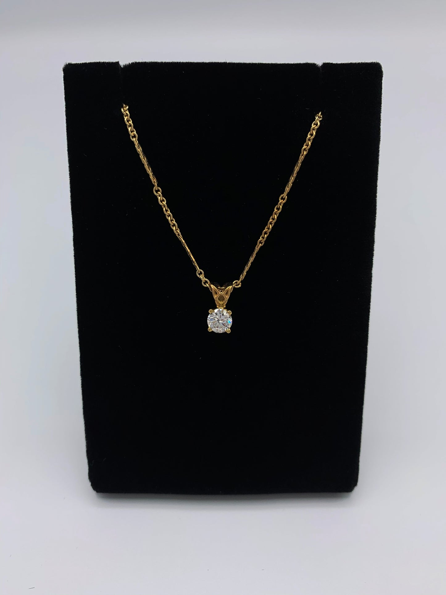 14K Yellow Gold 3/8 Ct Diamond Necklace