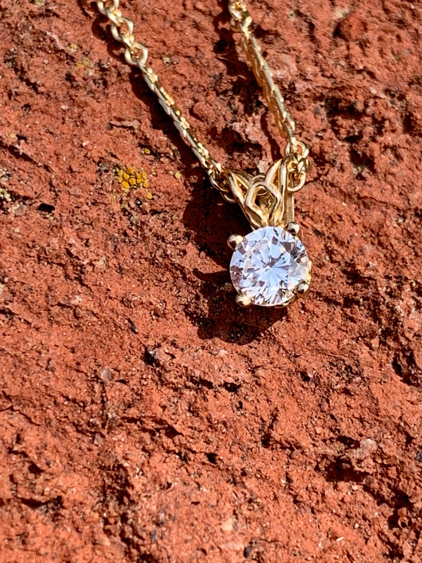 14K Yellow Gold 3/8 Ct Diamond Necklace