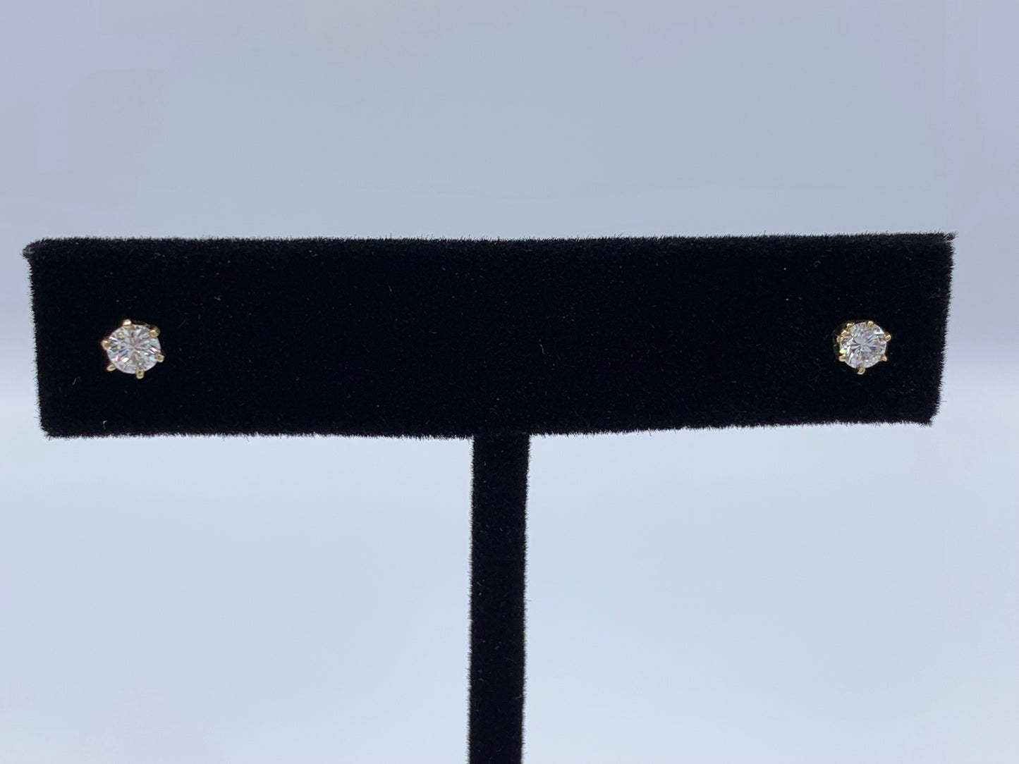 14K Yellow Gold .30 TCW Diamond Stud Earrings