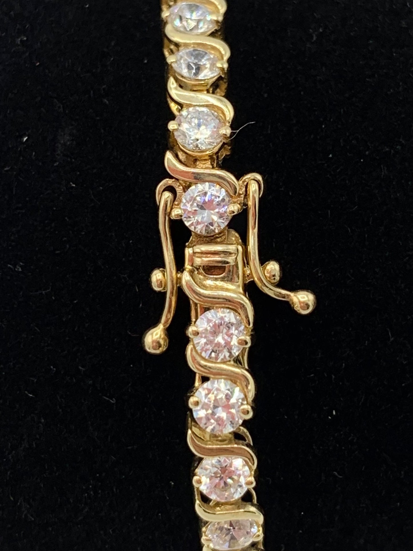 14K Yellow Gold Cubic Zirconia Bracelet