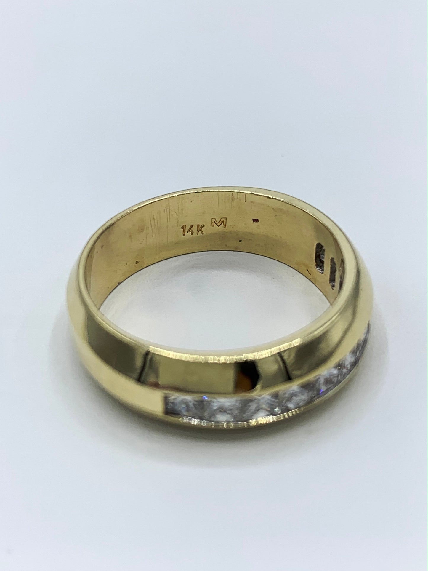 1 Carat Princess Cut Diamond 14K Yellow Gold Wedding Band