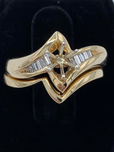 Load image into Gallery viewer, 14K Yellow Gold Baguette Diamond Semi-Mount Weddings Set
