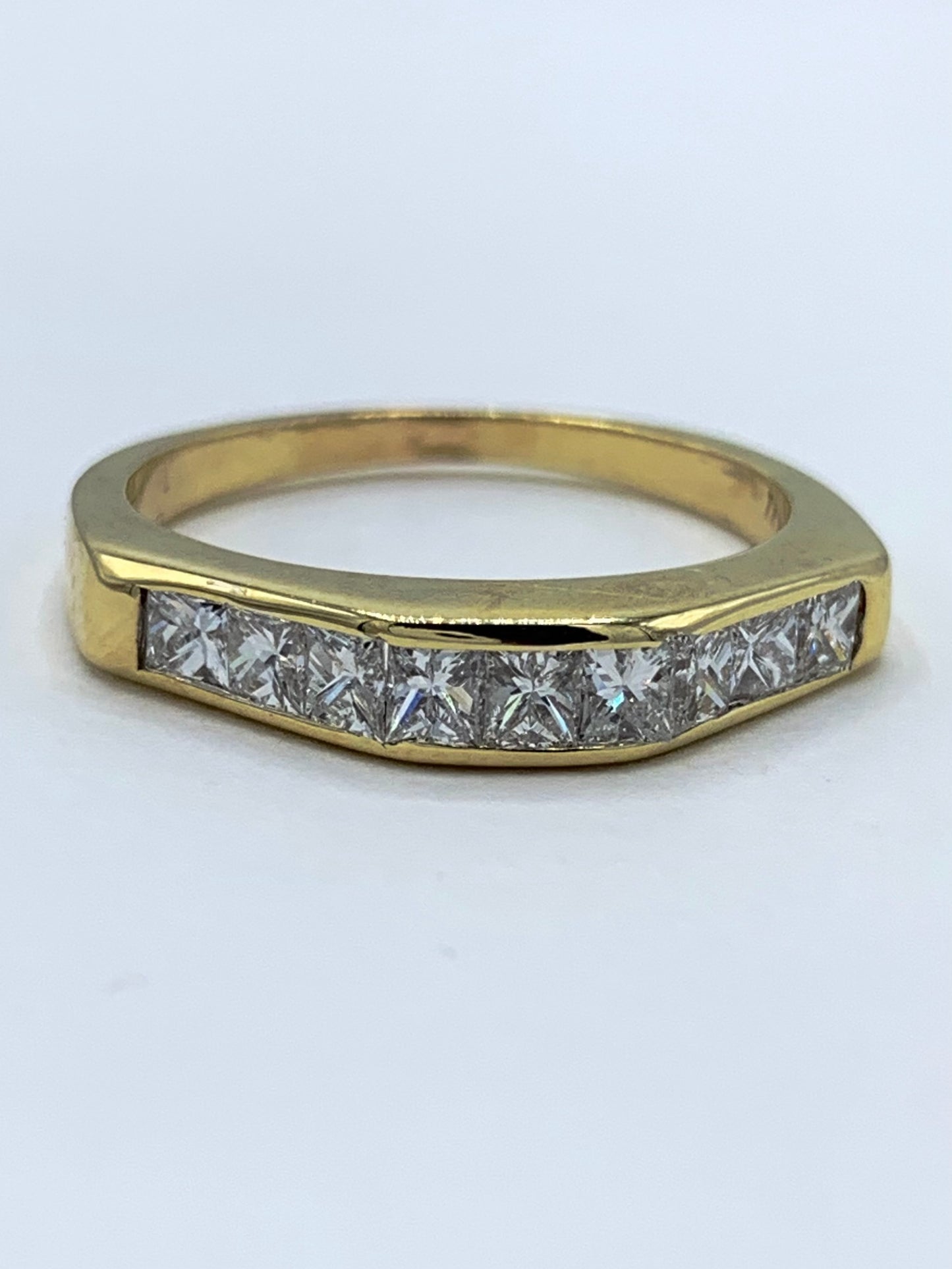 1.50 Carat Princess Cut Diamond Semi-Mount Wedding Set in 14K Yellow Gold