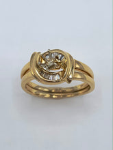 Load image into Gallery viewer, 14K Yellow Gold Baguette Diamond Semi-Mount Wedding Set
