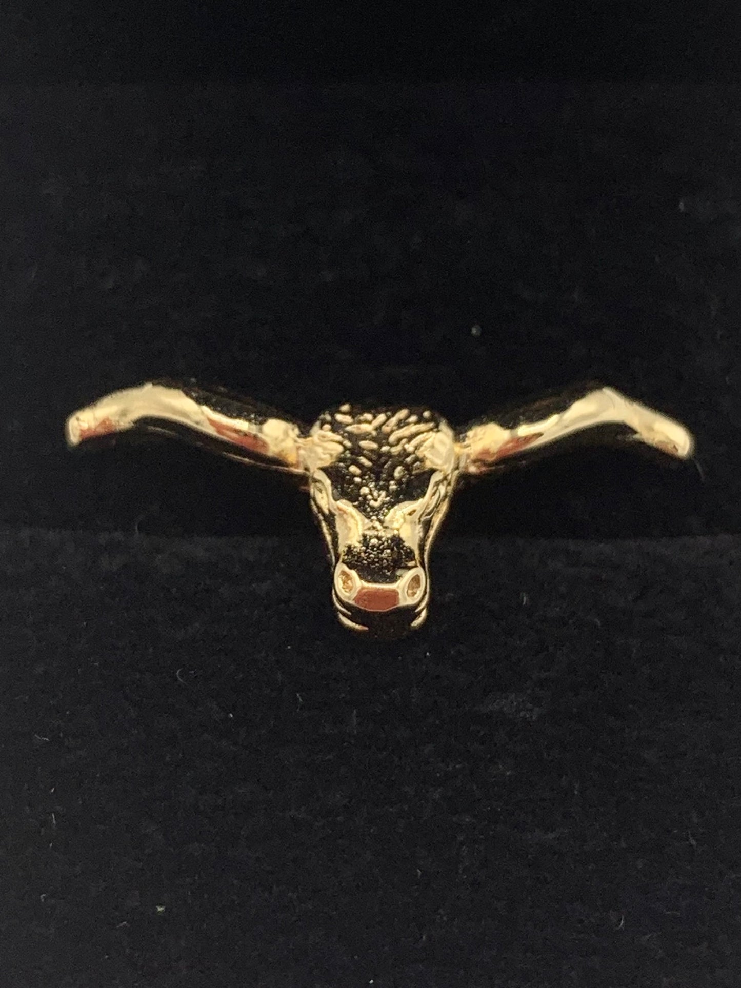 14K Yellow Gold Longhorn Lapel Pin or Tie Tack