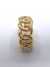 Load image into Gallery viewer, 14K Yellow Gold 9.5 mm Interlocking Chain Wedding Band

