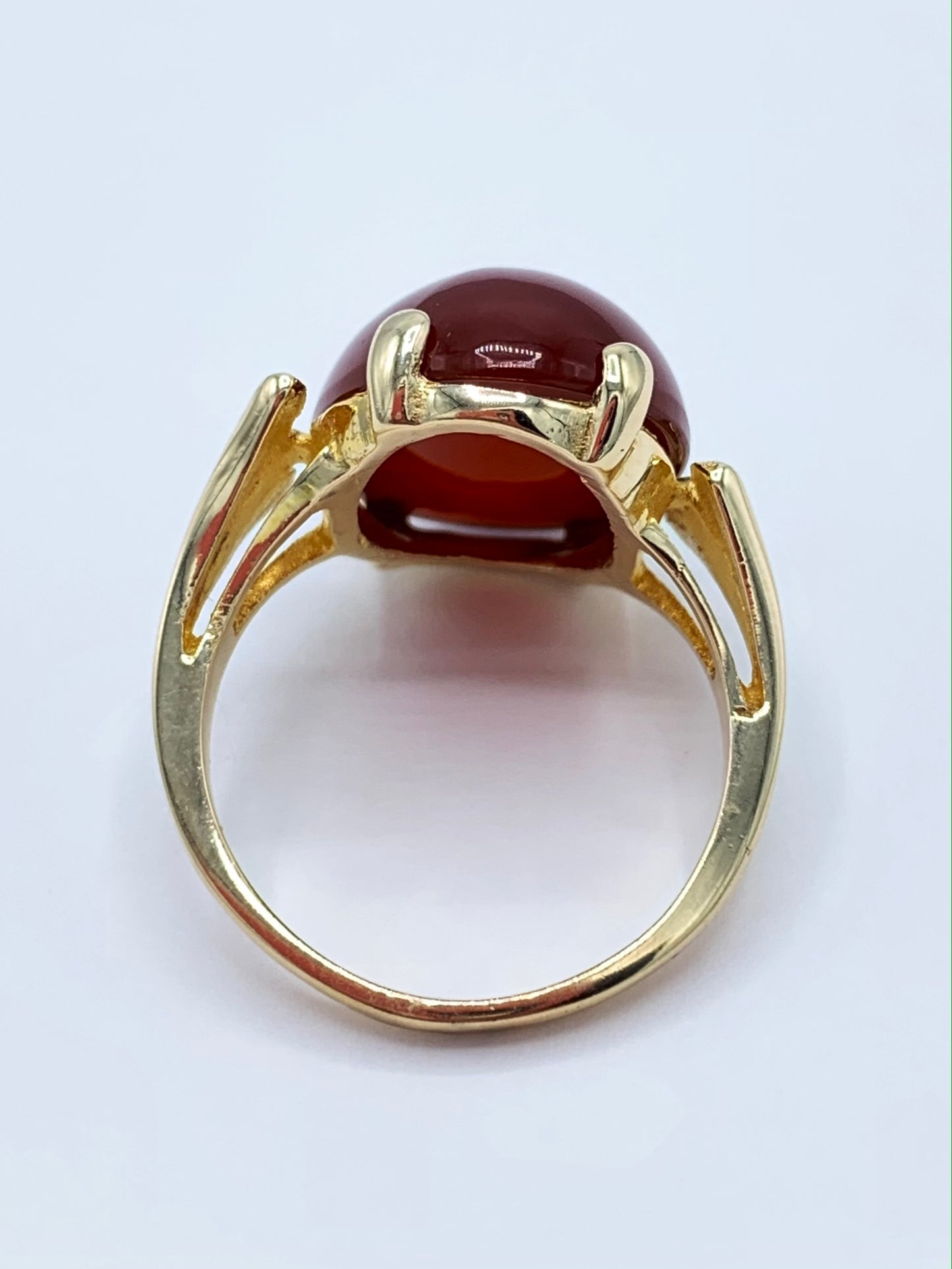 Estate 14K Yellow Gold Oval Sardonyx Ring