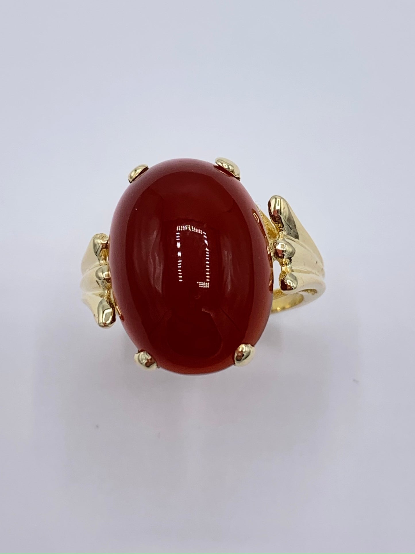 Estate 14K Yellow Gold Oval Sardonyx Ring