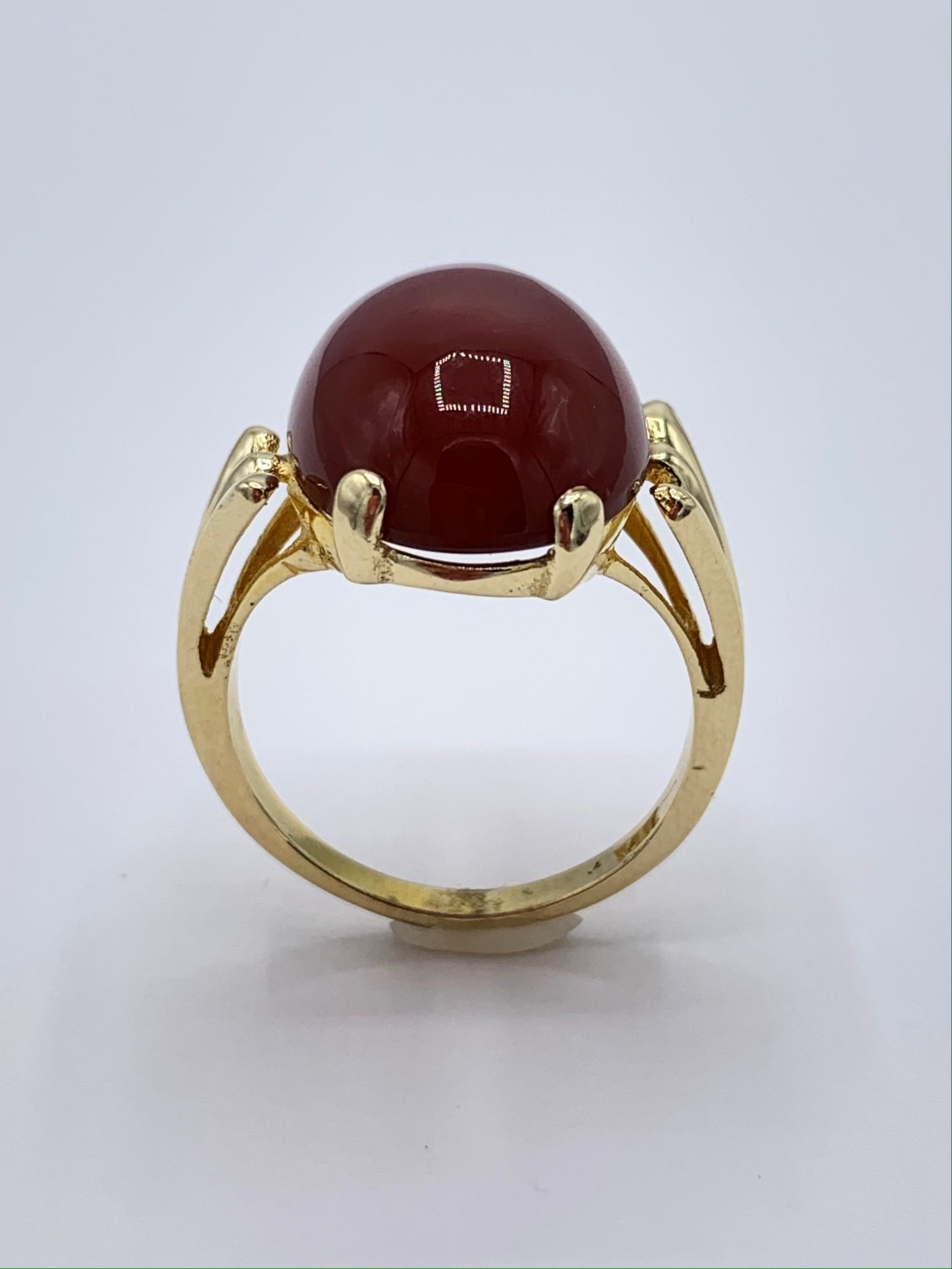 Estate 14K Yellow Gold Oval Sardonyx Ring