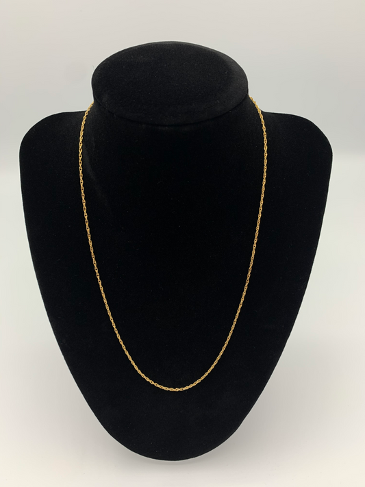 18 inch Gold Filled Small Rope Style Chain