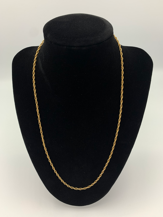 18 inch Gold Filled Medium Rope Style Chain